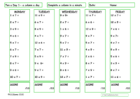 6, 7 and 9 Times Table