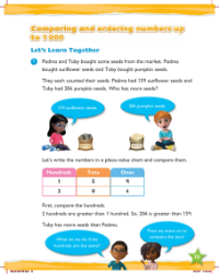Learn together, Comparing and ordering numbers up to 1000 (1)