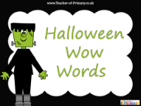 Halloween Wow Words - PowerPoint