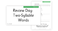 Lesson 5 Two-syllable Words Review 