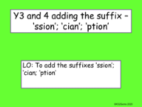 Adding Suffixes 'ssion', 'cian', and 'ption' Presentation