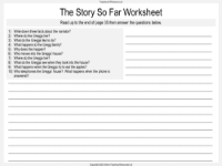 The Magic Finger - Lesson 4: The Story so Far Worksheet and Comic Strip Worksheet