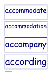 Statutory Spelling Vocabulary