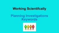 Planning Investigations Keywords