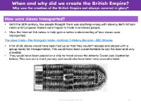 How were slaves transported? - Info sheet