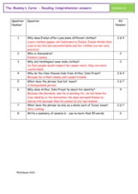 5. Reading Comprehension answers