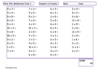 Multiplication Facts 1