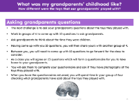 Asking grandparents questions