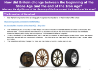 The invention of the wheel - Info sheet