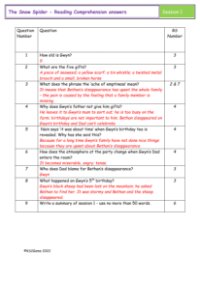 5. Reading Comprehension answers