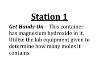 Lab Station Cards