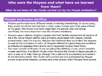 Maya and human sacrifice - Info sheet