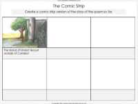 The Lady of Shalott - Lesson 3 - Comic Strip Worksheet