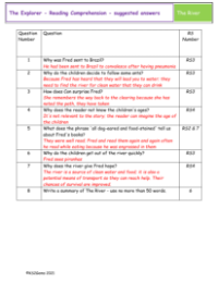 6. Reading Comprehension suggested answers