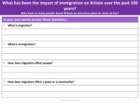 Migration - Worksheet