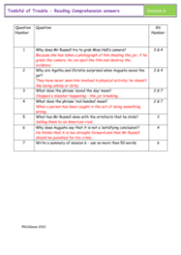 4. Reading Comprehension answers