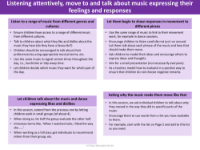 Listening attentively, move to and talk about music expressing their feelings and responses - Lesson