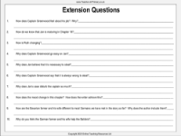 Extension Questions Worksheet