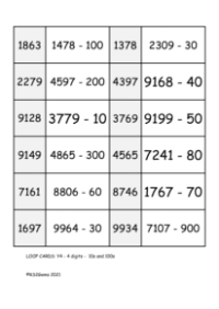 Subtracting 10s and 100s