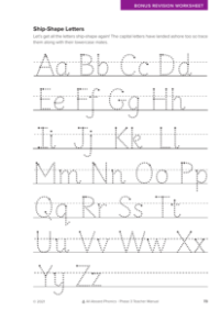 Ship-Shape Letters activity - Worksheet 