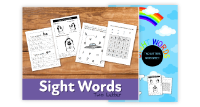 32. WORKSHEETS To Reinforce Two Letter Sight Words (4-7 years)