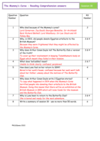 3. Reading Comprehension answers