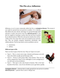 The Flu - Reading with Comprehension Questions