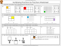 Multiplying Fractions by Fractions - Worksheet