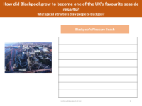 Blackpool's Pleasure Beach - Worksheet - Year 5