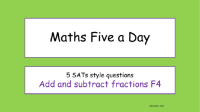 FDP - Add and subtract fractions