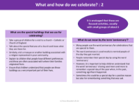 What and how do we celebrate? - Lesson 2