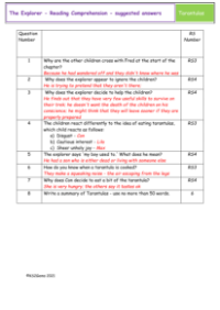 4. Reading Comprehension suggested answers