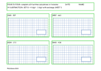  Subtraction Set B - 4d - 3d with exchange