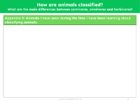 Animals I have seen - Worksheet