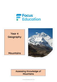 Mountains - Unit Assessment