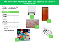 Picture match - Materials