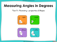 Measuring Angles in Degrees - PowerPoint