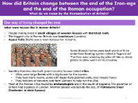 How the Romans changed houses - Info sheet