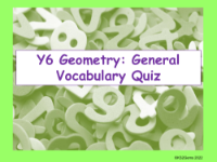 Vocabulary Quiz - Geometry: General