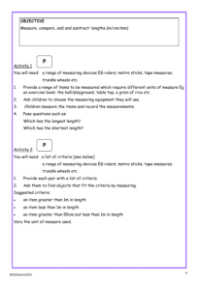 1. Lengths worksheet