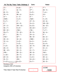 The Big Times Table Challenge 3