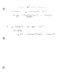 Electric Potential Difference - Lesson Solutions