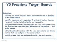 Fractions Target Boards