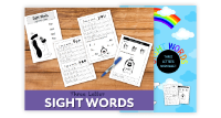 31. WORKSHEETS To Reinforce Three Letter Sight Words (4-7 years)