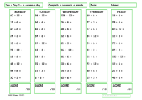 3,6 and 12 Division Facts