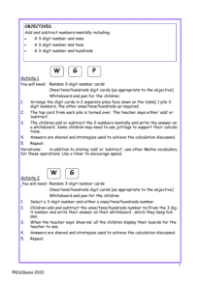 Add and subtract mentally worksheet