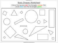 Basic Shapes - Worksheet