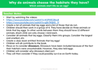 Which animals start their life as an egg? - Teacher notes