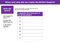 Give me 7 - Countries that were part of the British Empire