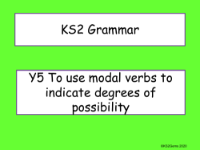 Modal Verbs - Degrees of Possibility Presentation